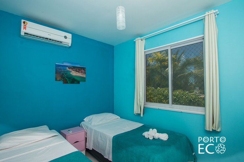 Apartamento Frente Piscina no Village em Porto de Galinhas