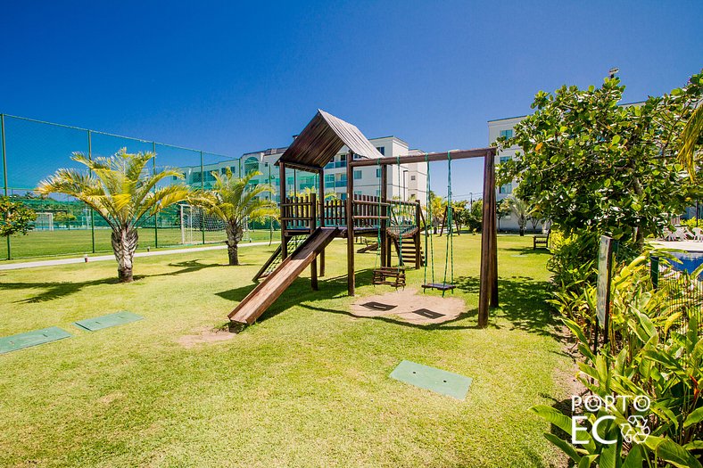 Apartamento Frente Piscina Térreo no Palm Village em Porto d