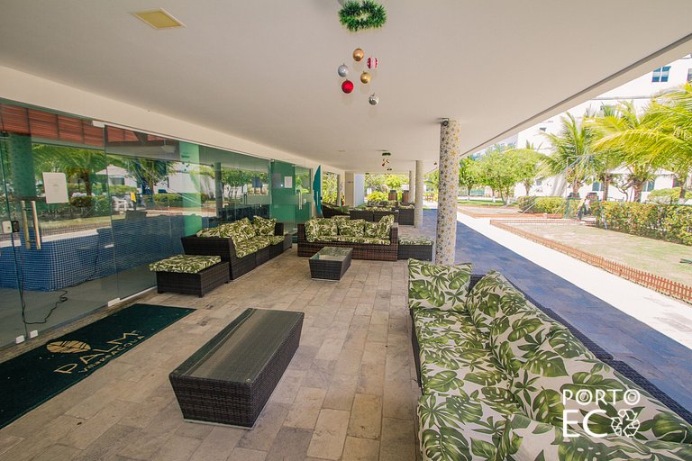 Apartamento Frente Piscina Térreo no Palm Village em Porto d